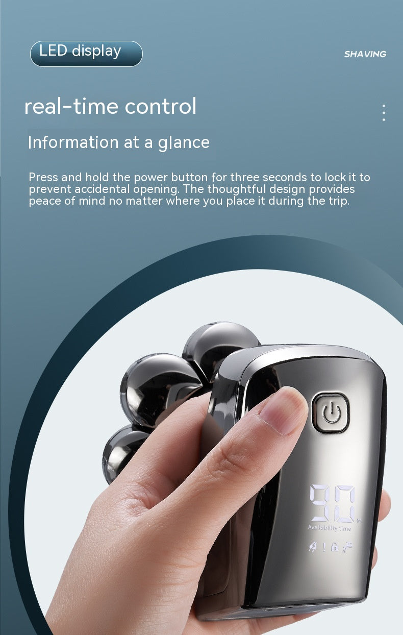 Digital Eight-knife Electric Shaver