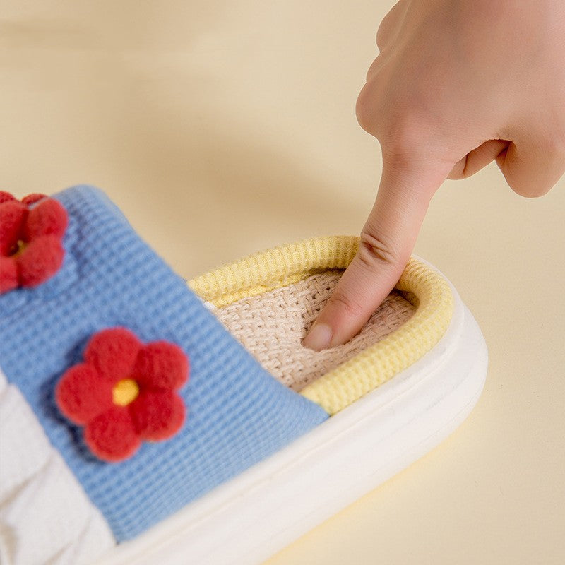 Linen Slippers For Women's