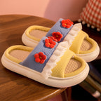 Linen Slippers For Women's